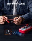 Digital Multimeter with LCD Display for Voltage, Current, and Resistance Testing