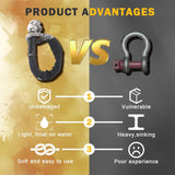 Soft Shackle 1/2" x 22" -56,000 lbs Breaking Strength - Heavy-Duty Synthetic Rope for Off-Road Towing, ATV, 4x4, Truck