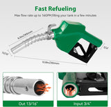 Green aluminum automatic fuel nozzle with 3-speed control