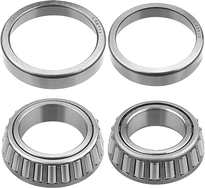 JADODE Trailer Axle Hub Bearings Kits L44649/10 L68149/11 Seal 10-19（171255TB）3500 Lbs Trailer Axle Straight Spindles with Grease Seals Dust Cover and Cotter Pin Trailer Wheel Hub Bearing Kits 2pc