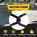 1/2'' x 20' Double Braided Nylon Dock Lines Durable Marine-Grade Boat Ropes with 12'' Pre-Spliced Loop for Docking & Mooring