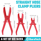 6-Piece Hose Clamp Set for Fuel, Gas, Brake & Radiator Line Repair