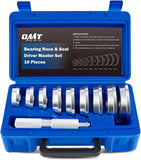 10-piece Bearing Press Kit with seal driver and 9 bearing adapters for easy installation of bearings and seals