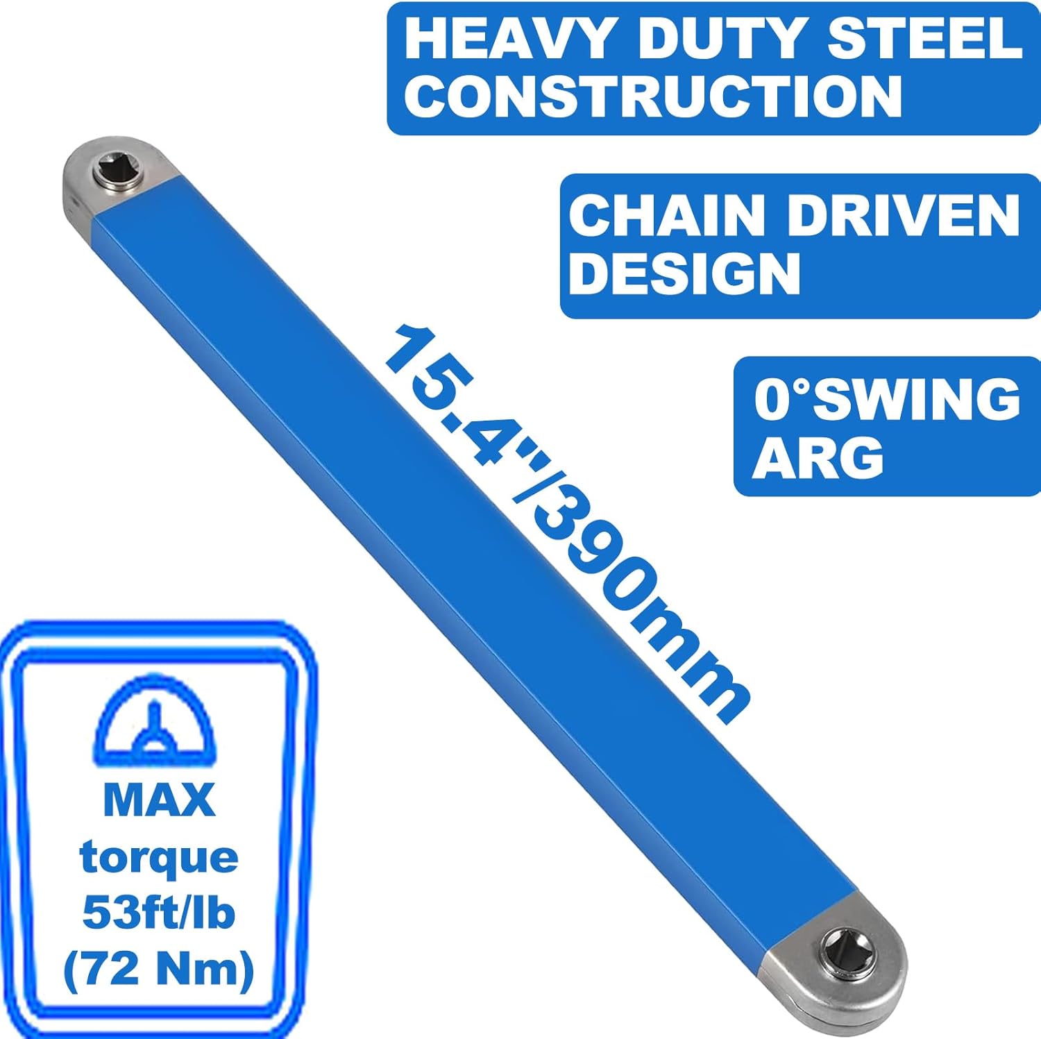 3/8" Drive Offset Extension Wrench – 15" Impact Ready – 1/4" & 3/8" Adapters