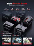 12V car battery tester and alternator diagnostic tool for vehicle performance checks.