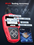 12V car battery tester and alternator diagnostic tool for vehicle performance checks.