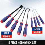 9-Piece Precision Pick & Hook Set for Automotive & Electronic Repairs