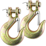5/16 Clevis Slip Hook with Safety Latch Heavy Duty Grade 70 Forged Steel, 14,000 lbs Capacity for Towing & Chains