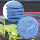 Microfiber wax applicator pads for car buffing, polishing, and detailing. Reusable 5" pads.