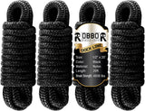 1/2'' x 20' Double Braided Nylon Dock Lines Durable Marine-Grade Boat Ropes with 12'' Pre-Spliced Loop for Docking & Mooring