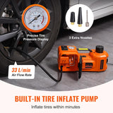 5-Ton Electric Car Jack with Impact Wrench and Built-in Air Pump