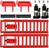 Heavy duty 2PCS hydraulic car ramps 11000lbs for home garage