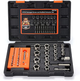 13-piece chrome molybdenum steel bolt and nut remover set with storage case