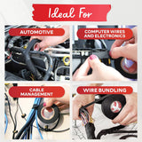 3/4-Inch Wire Harness Tape for Automotive Use - Noise Dampening, High Temp & Self-Adhesive Felt Tape