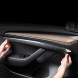 Model 3 & Y Dashboard Dash Cover And Door Trim Cover Extension Panels Real Carbon Fiber