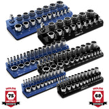 Magnetic Socket Organizer 2Row Holder for 1/4" 3/8" 1/2" Drive Sockets