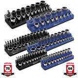Magnetic Socket Organizer 2Row Holder for 1/4" 3/8" 1/2" Drive Sockets