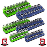 Magnetic Socket Organizer 2Row Holder for 1/4" 3/8" 1/2" Drive Sockets