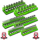 Magnetic Socket Organizer 2Row Holder for 1/4" 3/8" 1/2" Drive Sockets
