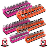 Magnetic Socket Organizer 2Row Holder for 1/4" 3/8" 1/2" Drive Sockets