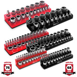 Magnetic Socket Organizer 2Row Holder for 1/4" 3/8" 1/2" Drive Sockets
