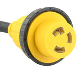 RV Adapter Plug 30 Amp to 15 Amp 110V, RV Power Adapter 15A Male to 30A Female 12" ETL Listed
