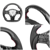Model 3/ Y Custom Sport Grip Real Carbon Fiber Steering Wheel