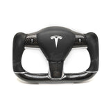 Customized Gold Forged Carbon Fiber Yoke Steering Wheel for Tesla Model 3 & Model Y Steering Wheel Upgrade | Tlyard