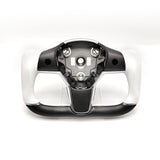 Customized Gold Forged Carbon Fiber Yoke Steering Wheel for Tesla Model 3 & Model Y Steering Wheel Upgrade | Tlyard