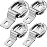 D-Ring Tie Down Anchors Heavy Duty Forged Steel, 6,000 lbs Capacity, Surface-Mount for Trailers, Motorcycles, and ATVs 4-Pack