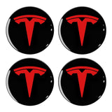 Tesla Logo 4 PCS Hubcaps Center Cover For Model 3 & Y & 3 Highland & Y Juniper
