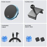 Model 3 & Y 15W Fast Wireless Charging Magnetic Car Phone Holder with Halo Ambient Light for Model 3 Highland/ Y Juniper