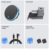 Model 3 & Y 15W Fast Wireless Charging Magnetic Car Phone Holder with Halo Ambient Light for Model 3 Highland/ Y Juniper