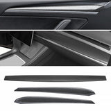 Model 3 & Y Dashboard Dash Cover And Door Trim Cover Extension Panels Real Carbon Fiber