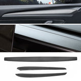 Model 3 & Y Dashboard Dash Cover And Door Trim Cover Extension Panels Real Carbon Fiber