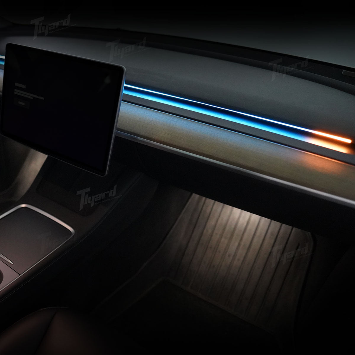 Tesla Model 3/Y/3 Highland/ Y Juniper Smart BSD Ambient Lighting – Dynamic Safety Alerts & Driving Mode Effects | Tlyard
