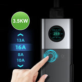 Tlyard Portable EV Charger 3.5KW/7KW/11KW with LCD Display IP65 Waterproof Wall Connector for Tesla