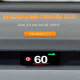 New Small Dashboard Hidden HUD For Model 3 & Y