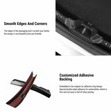 Anti-scratch rear bumper protector for Tesla Model 3, made of stainless steel with carbon fiber texture, providing durable protection and a sleek look.