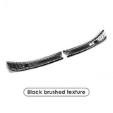 Anti-scratch rear bumper protector for Tesla Model 3, made of stainless steel with carbon fiber texture, providing durable protection and a sleek look.
