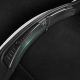 Anti-scratch rear bumper protector for Tesla Model 3, made of stainless steel with carbon fiber texture, providing durable protection and a sleek look.