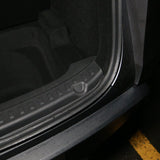 Anti-scratch rear bumper protector for Tesla Model Y 2025+, seamlessly fitting to protect against scratches and wear.