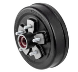 CURT 10" RV Brake Drum Hub for 3,500-lb Axle - 5 on 4.5", 1/2" Stud (Fully Assembled) #814200
