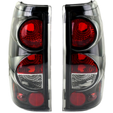 1999–2006 Chevy Silverado clear-lens black-housing tail light pair