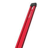 Customizable 17-inch aluminum socket rail with rubber endcaps for organization.