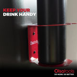 Magnetic cup, mug, and can holder for secure storage and easy access.