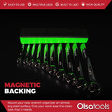Magnetic Wrench Organizer Rack – Holds 10 SAE & Metric Wrenches