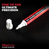Oil-Based Paint Markers - Fade-Resistant & Weatherproof, Fine Tip