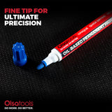 Oil-Based Paint Markers - Fade-Resistant & Weatherproof, Fine Tip