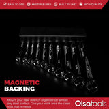 Magnetic Wrench Organizer Rack – Holds 10 SAE & Metric Wrenches